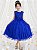 Vestido Infantil Azul Royal Midi Formatura Festas Luxo - Imagem 1
