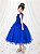 Vestido Infantil Azul Royal Midi Formatura Festas Luxo - Imagem 2
