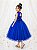 Vestido Infantil Azul Royal Midi Formatura Festas Luxo - Imagem 3