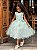 Vestido Infantil Verde Acqua Midi Formatura Festas Luxo - Imagem 1