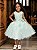 Vestido Infantil Verde Acqua Midi Formatura Festas Luxo - Imagem 2