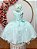 Vestido Infantil Verde Acqua Midi Formatura Festas Luxo - Imagem 4