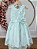 Vestido Infantil Verde Acqua Midi Formatura Festas Luxo - Imagem 7