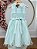 Vestido Infantil Verde Acqua Midi Formatura Festas Luxo - Imagem 8