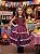 Vestido Infantil Junino Luxo Xadrez Vermelho - Imagem 1