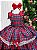 Vestido Infantil Junino Luxo Xadrez Vermelho - Imagem 4