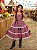 Vestido Infantil Junino Luxo Xadrez Vermelho 3 - Imagem 1