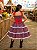 Vestido Infantil Junino Luxo Xadrez Vermelho 3 - Imagem 2