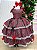 Vestido Infantil Junino Luxo Xadrez Vermelho 3 - Imagem 3