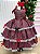 Vestido Infantil Junino Luxo Xadrez Vermelho 3 - Imagem 4