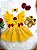 Romper Infantil Temático Princesa Amarelo Laço de Cabelo - Imagem 2