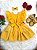 Romper Infantil Temático Princesa Amarelo Laço de Cabelo - Imagem 4