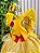 Romper Infantil Temático Princesa Amarelo Laço de Cabelo - Imagem 6