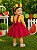 Romper Melancia Amarelo e Vermelho  com Laço Luxo - Imagem 3