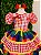 Vestido Infantil Festa Junina Xadrez Vermelho Colorido com Renda - Imagem 5