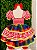 Vestido Infantil Festa Junina Xadrez Vermelho Colorido com Renda - Imagem 6