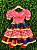 Vestido Infantil Festa Junina Xadrez Vermelho Colorido com Renda - Imagem 8
