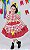 Vestido Junino Infantil Vermelho Xadrez com Corações e Laços - Imagem 1