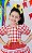 Vestido Junino Infantil Vermelho Xadrez com Corações e Laços - Imagem 2