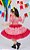 Vestido Junino Infantil Vermelho Xadrez com Corações e Laços - Imagem 5