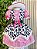 Vestido Infantil Xadrez Pink Fazendinha Vaquinha Boiadeira Laço - Imagem 4