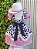Vestido Infantil Xadrez Pink Fazendinha Vaquinha Boiadeira Laço - Imagem 9