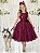 Vestido Infantil Marsala Midi Formatura Festas Luxo - Imagem 1