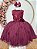 Vestido Infantil Marsala Midi Formatura Festas Luxo - Imagem 4