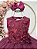 Vestido Infantil Marsala Midi Formatura Festas Luxo - Imagem 5