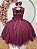 Vestido Infantil Marsala Midi Formatura Festas Luxo - Imagem 6