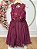 Vestido Infantil Marsala Midi Formatura Festas Luxo - Imagem 7