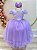 Vestido Infantil Lilás Strass Casamentos Festas Luxo - Imagem 2