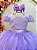 Vestido Infantil Lilás Strass Casamentos Festas Luxo - Imagem 12
