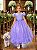 Vestido Infantil Lilás Strass Casamentos Festas Luxo - Imagem 1