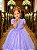 Vestido Infantil Lilás Strass Casamentos Festas Luxo - Imagem 3