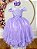 Vestido Infantil Lilás Strass Casamentos Festas Luxo - Imagem 5