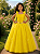 Vestido Infantil Longo Amarelo Aplique de Borboletas Festas - Imagem 2
