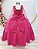 Vestido Infantil Longo Pink Aplique de Borboletas Festas - Imagem 5