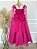 Vestido Infantil Longo Pink Aplique de Borboletas Festas - Imagem 7