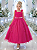 Vestido Infantil Longo Pink Aplique de Borboletas Festas - Imagem 2