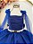 Vestido Infantil Longo Azul Royal Aplique Borboletas Festas - Imagem 5