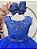 Vestido Infantil Damas de Honra Longo Azul Royal Pérolas - Imagem 8