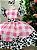 Vestido Fazendinha Rosa Vaquinha Infantil Festa Luxo - Imagem 5