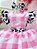Vestido Infantil Xadrez Branco Rosa Fazendinha Vaquinha Laço - Imagem 10