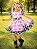 Vestido Infantil Xadrez Branco Rosa Fazendinha Vaquinha Laço - Imagem 13