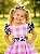 Vestido Infantil Xadrez Branco Rosa Fazendinha Vaquinha Laço - Imagem 14