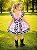 Vestido Infantil Xadrez Branco Rosa Fazendinha Vaquinha Laço - Imagem 15