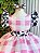 Vestido Infantil Xadrez Branco Rosa Fazendinha Vaquinha Laço - Imagem 17