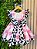Vestido Infantil Xadrez Branco Rosa Fazendinha Vaquinha Laço - Imagem 20