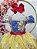 Vestido Infantil Princesa Maça Renda Metalizada Dourada - Imagem 2